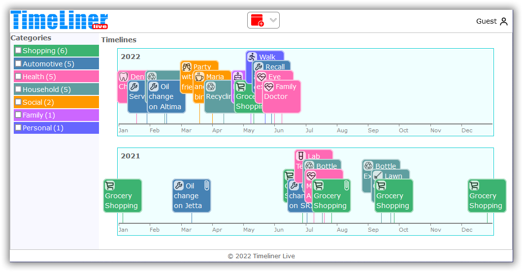 Timelines - Timeliner Live